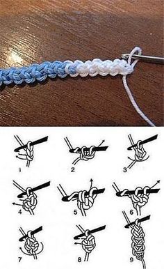 instructions to crochet the same stitch as you can see in this photo, and how