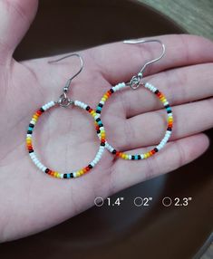 Hippies, Hoop Earrings With Beads, Hoop Beaded Earrings, Earrings With Beads, Jewelry Making Business, Ethno Style, Gold Bead Earrings, Beaded Earrings Native, Beaded Jewelry Necklaces