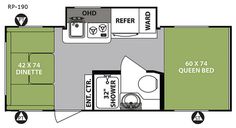 the floor plan for a travel trailer