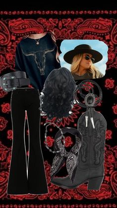 gothic western outfits Southern Cowgirl Outfits, Alt Western Outfits, Hardy Concert Outfit Ideas, Alt Cowgirl Outfits, Emo Cowgirl Outfits, Goth Country Outfits, All Black Western Outfit