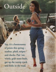 Sassy, May 1991 - "Outside" fashion spread, page 1 90s Sport, Fashion Through The Decades, 90s 2000s Fashion, The 90s Fashion, Buck Mason, Millennials Fashion, 70s Inspired Fashion, 90s Fashion Outfits, Aesthetic Women