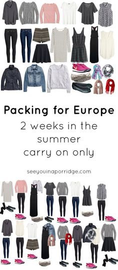 the packing list for europe 2 weeks in the summer carry on only