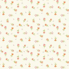 a white background with pink flowers and green leaves on the bottom right corner is an orange flower