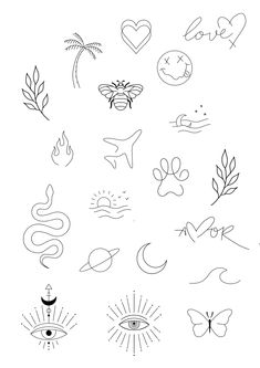 an image of some tattoos on a white background