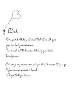 a father's day card with the words dad on it and a heart - shaped balloon