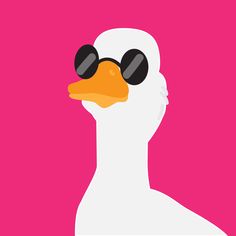 a white duck with sunglasses on it's head and the words, i am not sure what this image is