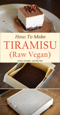 how to make tirami raw vegan