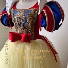 a dress made to look like snow white from beauty and the beast