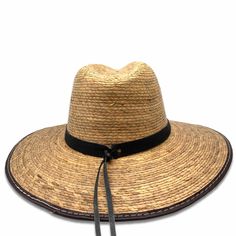 Shape: Panama Hat, Indiana Style Material: Straw, Palm, Sahuayo PalmSize: Medium Color: BurntDetail: Leather bandHat Care: Always handle your hat by the top. Do not place hat with brim on the surface, it will cause it to flatten the brim. Always Brim turned up.To dust off, use a soft brush.To remove stains, wipe with a cloth, then let it dry naturally with the brim turned up.Steam it to shape if necessary.Misshapen flat brim straw hats can be shaped carefully with a lukewarm - not hot - steam ir Adjustable Straw Hat For Rodeo With Short Brim, Adjustable Natural Boater Hat With Short Brim, Country Style Fedora With Adjustable Curved Brim, Western Boater Hat With Adjustable Curved Brim, Adjustable Brown Boater Hat With Flat Brim, Country Style Adjustable Fedora With Curved Brim, Adjustable Brimmed Panama Hat For Rodeo, Adjustable Short Brim Sun Hat For Rodeo, Adjustable Brimmed Country Fedora