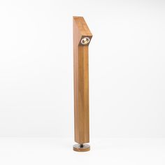 a wooden pole with an eye on it