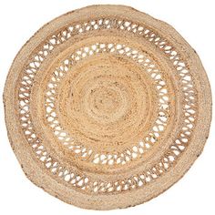 an image of a round placemat made from jute and straws on a white background