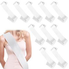 PRICES MAY VARY. You will get: 10 pieces of blank white sash, each of which is individually packaged. The tail of each plain white belt has been partially sewn, making it easy to use and can be matched simply by wearing it. In addition, the blank belt helps you improvise in DIY and show your personal characteristics. High-Quality Material: The beauty pageant belt is made of high-quality material, pure white and flawless, these waistlines have a silky feel and luster when viewed from every angle Beauty Pageant Sashes, Diy Sash, Pageant Sashes, White Sash, Bridesmaid Sash, Satin Sash, Decorations Wedding, White Belt, Create Outfits