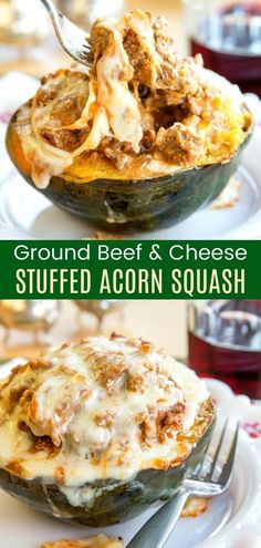 cheese lasagna stuffed acorn squash is an easy and delicious side dish recipe