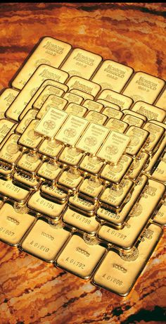 gold bars stacked on top of each other