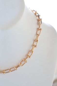 Thick gold chain link necklace. Gold Link Chain Necklace, Gold Chain Link Necklace, Thick Gold Chain, Gold Link Chain, Gold Link, Link Chain Necklace, Chain Link Necklace, Link Necklace, Link Chain