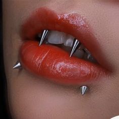 Dracula Nail Stainless Steel C Shape Smile Piercing Jewelry Septum Piercing Body Jewelry Halloween Vampire Lip Piercing, Fang Peircings, Inverted Angel Fangs, Angel Bites Fangs, Angel Fangs And Snake Bites, Angel Bites Piercing Fangs, Lip Piercings Aesthetic, Fang Piercing, Cool Piercings Face