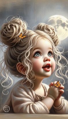 Big Eyes Art, Fairy Artwork, Childrens Books Illustrations, Baby Fairy, Creative Pictures, Girly Art Illustrations, Girl Sketch, Kids Portraits, Cute Animal Drawings