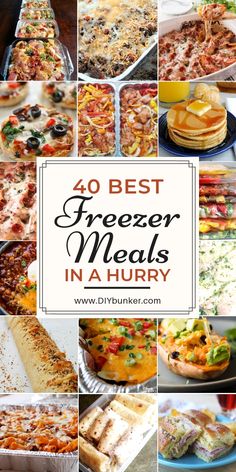 the best freezer meals in ahuhry are on this page and it's easy to make