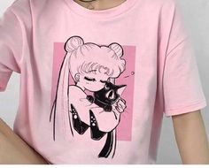 Kawaii T-shirt For Cosplay With Crew Neck, Pink Crew Neck T-shirt For Cosplay, Casual T-shirt For Cosplay, Kawaii Crew Neck T-shirt For Cosplay, Kawaii Cotton T-shirt For Cosplay, Kawaii T-shirt With Cartoon Print For Cosplay, Casual Graphic Print T-shirt For Cosplay, Casual Crew Neck T-shirt For Cosplay, Kawaii Graphic Print T-shirt For Fans