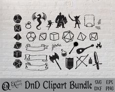 the dnd clipart bundle includes several different designs