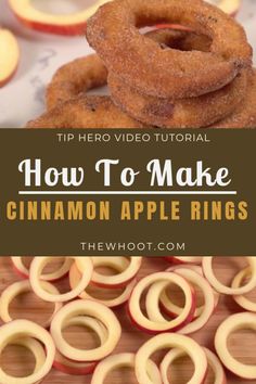 how to make cinnamon apple rings with text overlay