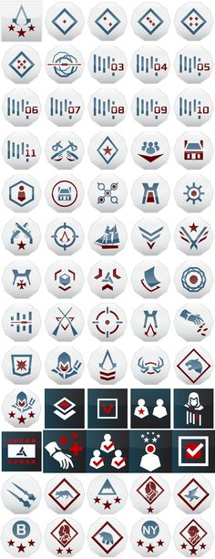 an image of the different types of logos and symbols in this graphic design pack, each with