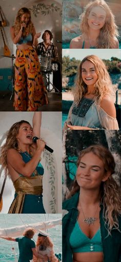 Mama Mia Lily James, Mamma Mia Two Outfits, Mamma Mia Inspired Fits, Mamma Mia Inspired Hair, Lily James Hair Mamma Mia, Emily Stephens Mamma Mia, Mamma Mia Vibe Outfits, Mamma Mia Inspired Dresses