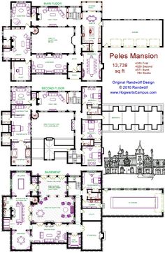 the floor plan for pees mansion