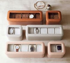 Peyton Leather Watch Box | Pottery Barn Box Pottery, Leather Watch Box, Watch Organizer, Watch Storage Box, Small Watch, Jewelry Organizer Storage, Watch Holder, Watch Storage, Jewelry Watch