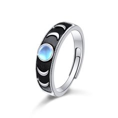 PRICES MAY VARY. 【Moon Phase Ring】Vintage 6mm silver band with moonstone and moon phase clearly engraved. Moon represents the persistence of dreams, love for life, and bright expectations for the future. Give this meaningful gift to your loved one and wish them to always have positive energy. 【High-Quality Material】Our crescent moon rings jewelry are made of high quality 925 sterling silver,lead and nickel free, hypoallergenic, not easy to fade and tarnish.It is comfortable to wear, safe for sen Eclipse Ring, Moon Outfit, Moon Rings, Moon Phase Ring, Crescent Moon Ring, Moon Ring, Lunar Eclipse, Cute Rings, Rings Jewelry