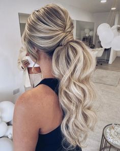 Bridesmaid Ponytail, Prom Ponytail Hairstyles, Fancy Ponytail, Formal Hairstyles For Long Hair