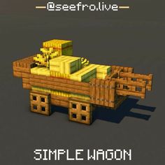 an animated image of a truck with boxes on it's back and the words, simple wagon