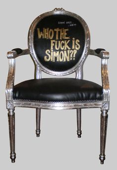 Jimmie Martin, Graffiti Furniture, Fancy Chair, Baroque Furniture, Attitude Problem, Chair Furniture