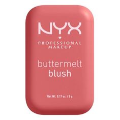 NYX Professional Makeup Buttermelt Blush - Feeling Butta - 0.17oz Makeup Drugstore Best, Nyx Buttermelt Blush Swatches, Makeup Basics Products, Nyx Makeup Products, Blush Png, Trendy Makeup Products, Blush Drops, Makeup Png, Blush Products