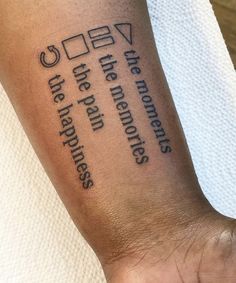 a person with a tattoo on their arm that says we are the internet servicers