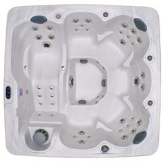 an image of a hot tub that is white