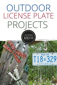 an outdoor license plate project is featured in this book, with the title out door license plate projects