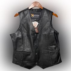 Nwt Flawless Leather Riding Jacket, Motorcycle Vest, Riding Jacket, Leather Vest, Womens Vest, Leather Fashion, New Color, Jackets & Coats, Jackets For Women