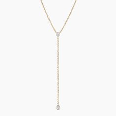 Pear Lab Diamond Bezel Lariat Necklace - 14K Yellow Gold. A chic classic, this lariat necklace features two bezel-set pear lab diamonds gracefully resting on a chain that can be adjusted to 18, 19, or 20 inches to suit individual preference (3/8 total carat weight). Ring Style Guide, Tacori Engagement Rings, Trending Engagement Rings, Heart Engagement Rings, Ring Trends, Morganite Ring, Engagement Rings For Men, Engagement Ring Styles, Bezel Diamond