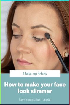 There are many make-up tricks for getting a fresh look. Chubby women or women with round cheeks and full facial features can give their face more contour by using the right make-up technique and making it look slimmer optically. The good news is that you don't have to be a make-up professional to do this. We'll reveal simple make-up tips and tricks that you can use to make your face look slimmer. Round Cheeks, Contour For Round Face, Make Up Tricks, Slim Your Face, Contouring Tutorial, Easy Contouring, Contouring Techniques, Contour Tutorial, Light Concealer