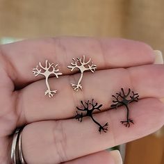 Fun, Neurons In Silver, Gold, Or Black; Polished Stainless Steel With Hypoallergenic Posts. Unisex Unique Gift For Lab Techs, Neurologists, Science Geeks, And Anyone Working In Information Tech! New Check My Closet For Other Styles, And Save 25% When You Bundle. Science Earrings, Silver Snake Bracelet, Solid Necklace, Science Jewelry, Cuban Link Chain Necklaces, Titanium Wedding Band, Sterling Silver Cross Pendant, White Gold Sapphire, 925 Silver Bracelet