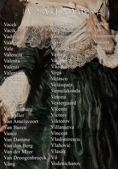 an image of a woman with many names on it