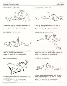 the instructions for how to do a back stretch on a person's chest and legs