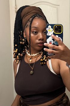 Headwrap Hairstyles, Cabello Afro Natural, Recipes Oven, Hair Scarf Styles, Cute Box Braids Hairstyles, Quick Braided Hairstyles