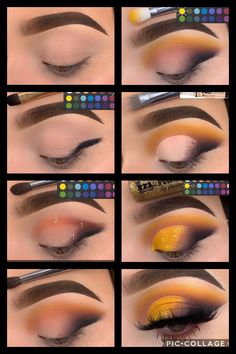 Sunset Makeup Looks Step By Step, James Charles Palette Looks, Eyeshadow Pictorial, Eye Makeup Guide, Glittery Eye Makeup, Eye Makeup Images, Makeup Morphe, Baking Process, Windows To The Soul