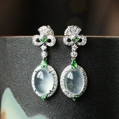 SPECIFICATIONS Style: Classic Shape\pattern: Geometric Metal Material: Silver plating Main Stone: Chalcedony Item Weight: 0.01 Gender: Women Fine or Fashion: Fine Earring Type: Drop Earrings Hanfu Accessories, Egg Earrings, Accessories Ear, Fairy Jewelry, Face Earrings, Accessories Style, Crystal Shapes, Jade Ring, Stone Crystal