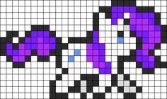 a cross stitch pattern with purple and black squares in the shape of an elephant's head