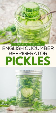 Learn how to make dill pickles! They're an easy 4th of July recipe. Crispy and crunchy, sweet and sour, these refrigerator pickles are the BEST. Great as a simple summer side dish, snack, and more! So, grab an English cucumber for this homemade condiment! Simple Pickled Cucumbers, How To Make Pickles From Cucumbers Easy, Pickled English Cucumbers, Sweet Sour Pickles, English Cucumber Pickle Recipes, How To Make Dill Pickles From Cucumbers, Refrigerator Dill Pickles Crunchy, English Cucumber Pickles, Sour Dill Pickle Recipe