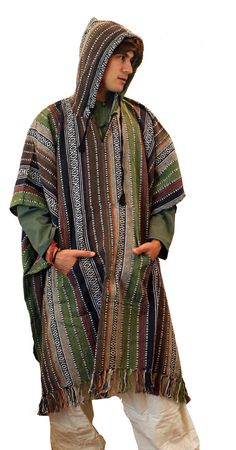 Hooded Person, Long Poncho, Poncho With Hood, Poncho Men, Mens Poncho, Hippie Men, Festival Poncho, F Men, Moda Hippie