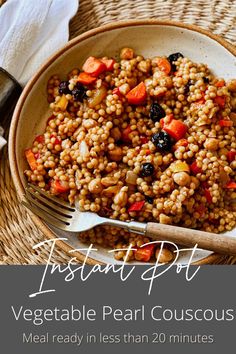 top view of couscous in a bowl. Nutritious Lunch, Couscous Recipes, Hearty Casseroles, Vegan Pasta, Plant Based Eating